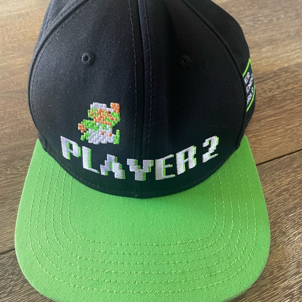 Nintendo Black and Green Player 2 Hat